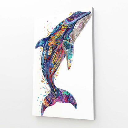 Colorful Whale Art
