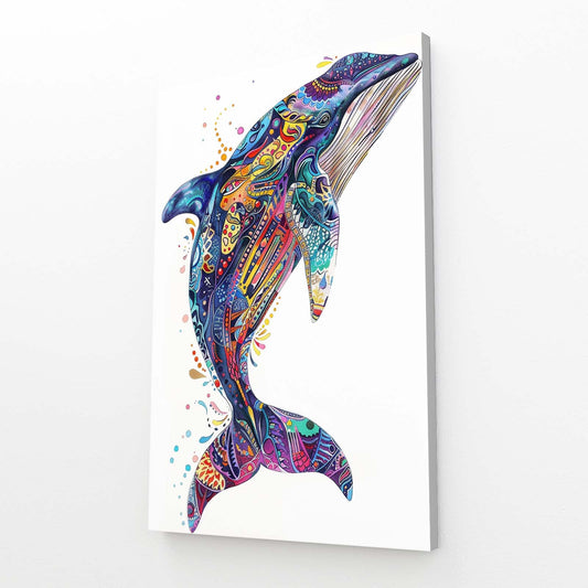 Colorful Whale Art