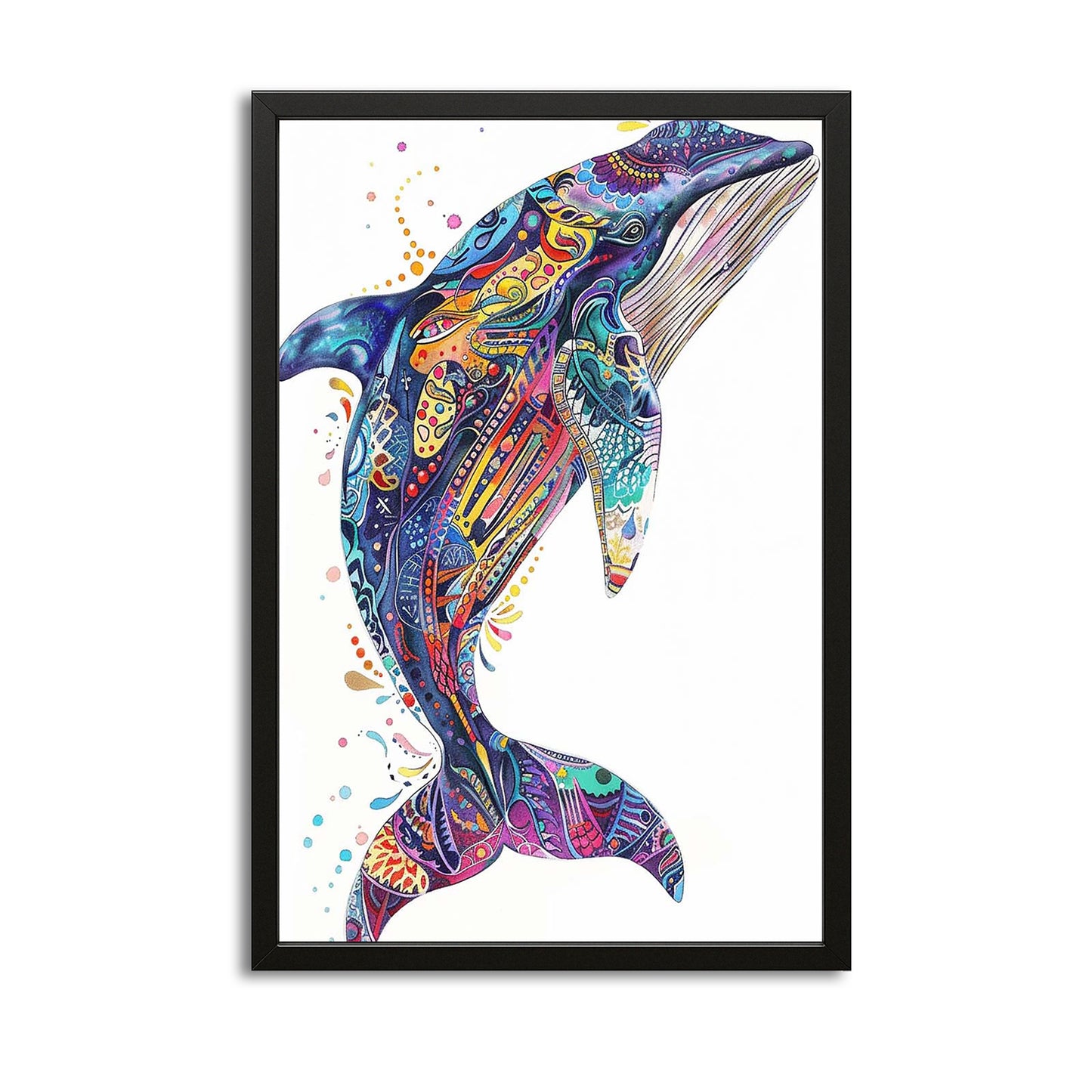 Colorful Whale Art
