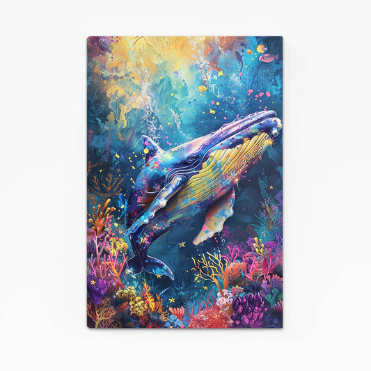 Colorful Whale Art Print