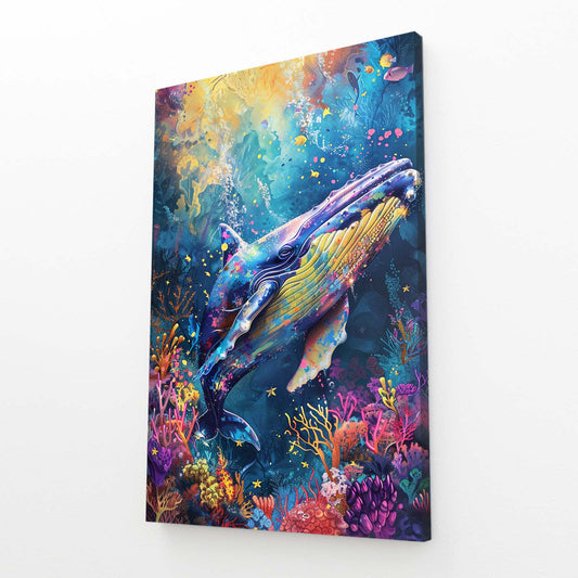 Colorful Whale Art Print