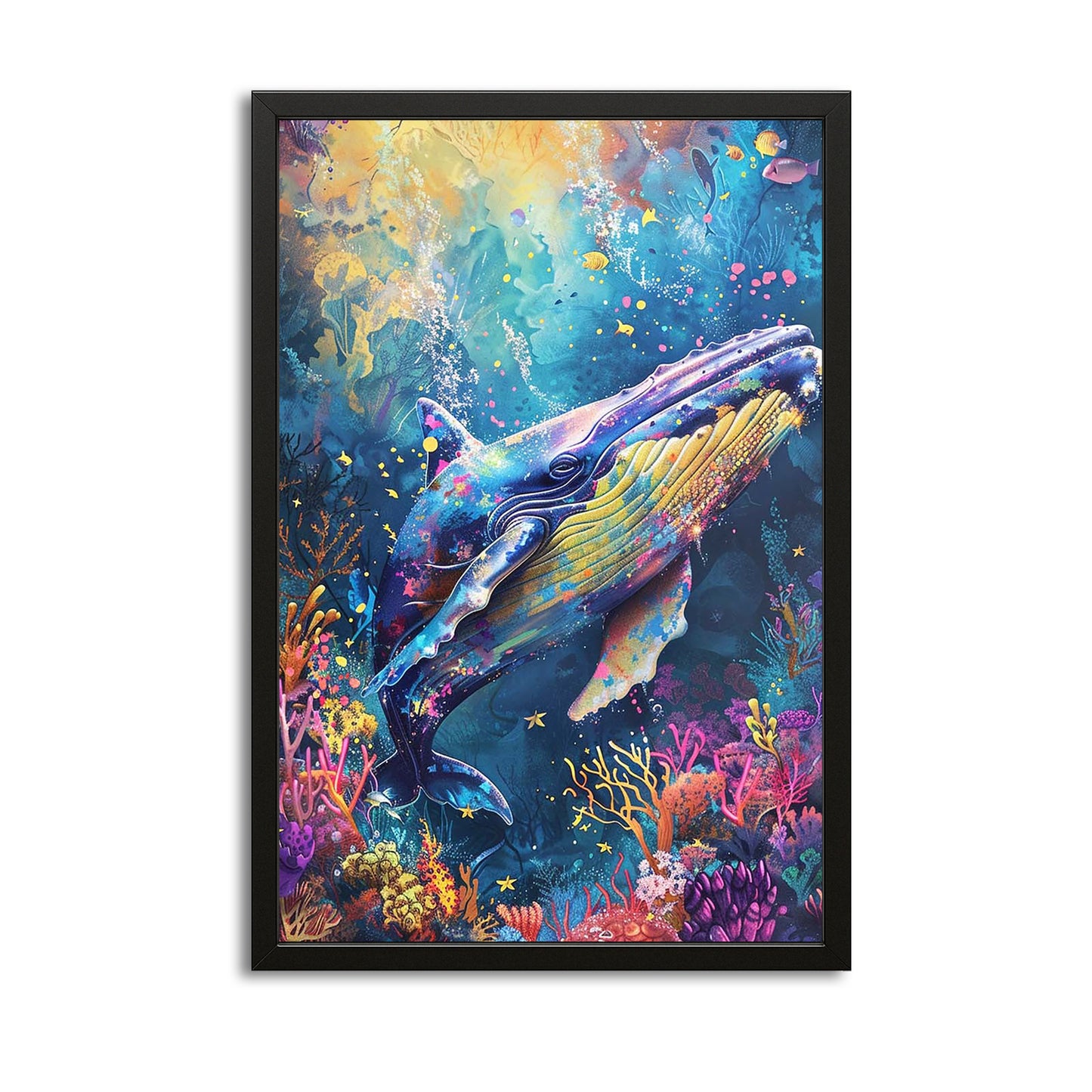 Colorful Whale Art Print
