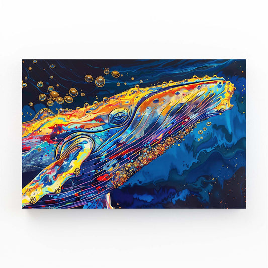 Colorful Whale Art Vibrant