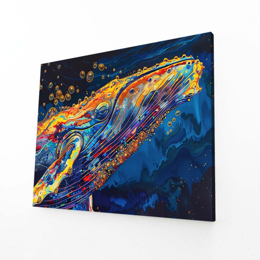 Colorful Whale Art Vibrant