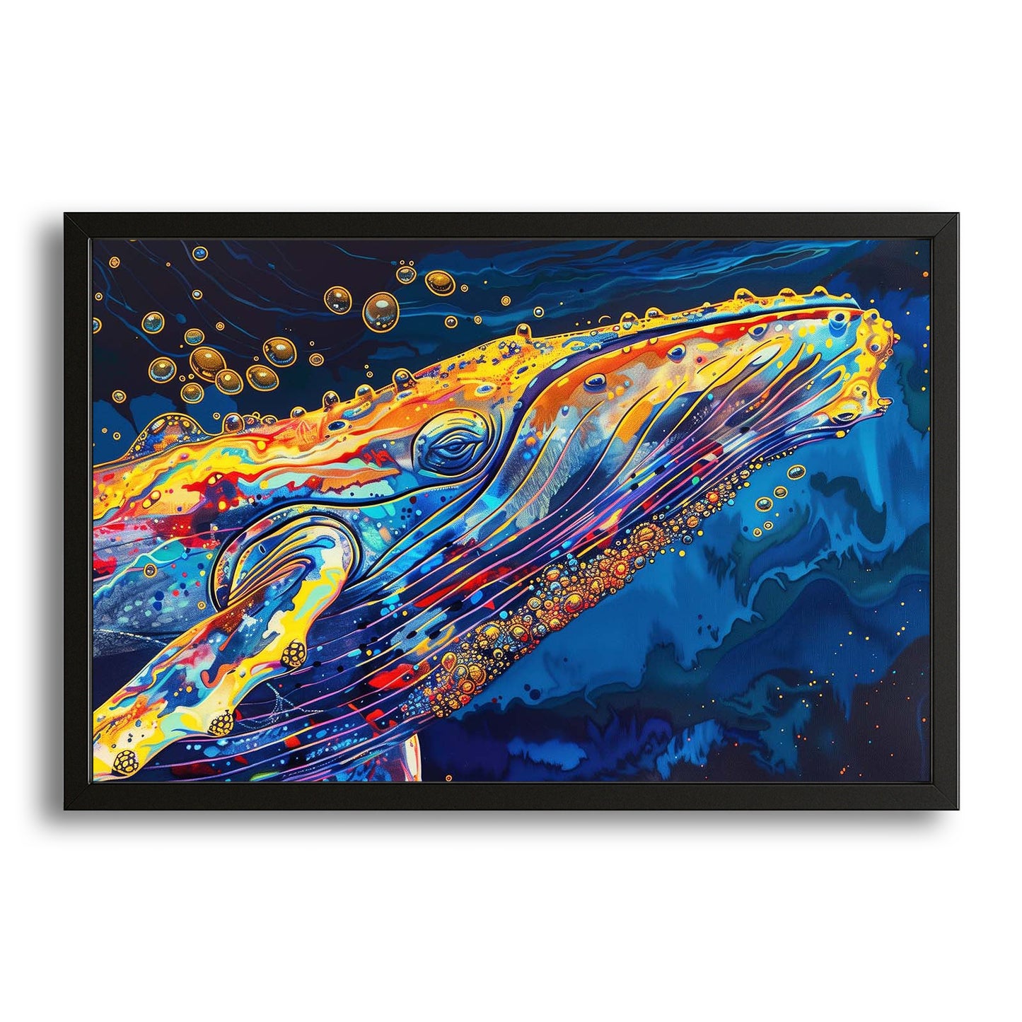 Colorful Whale Art Vibrant