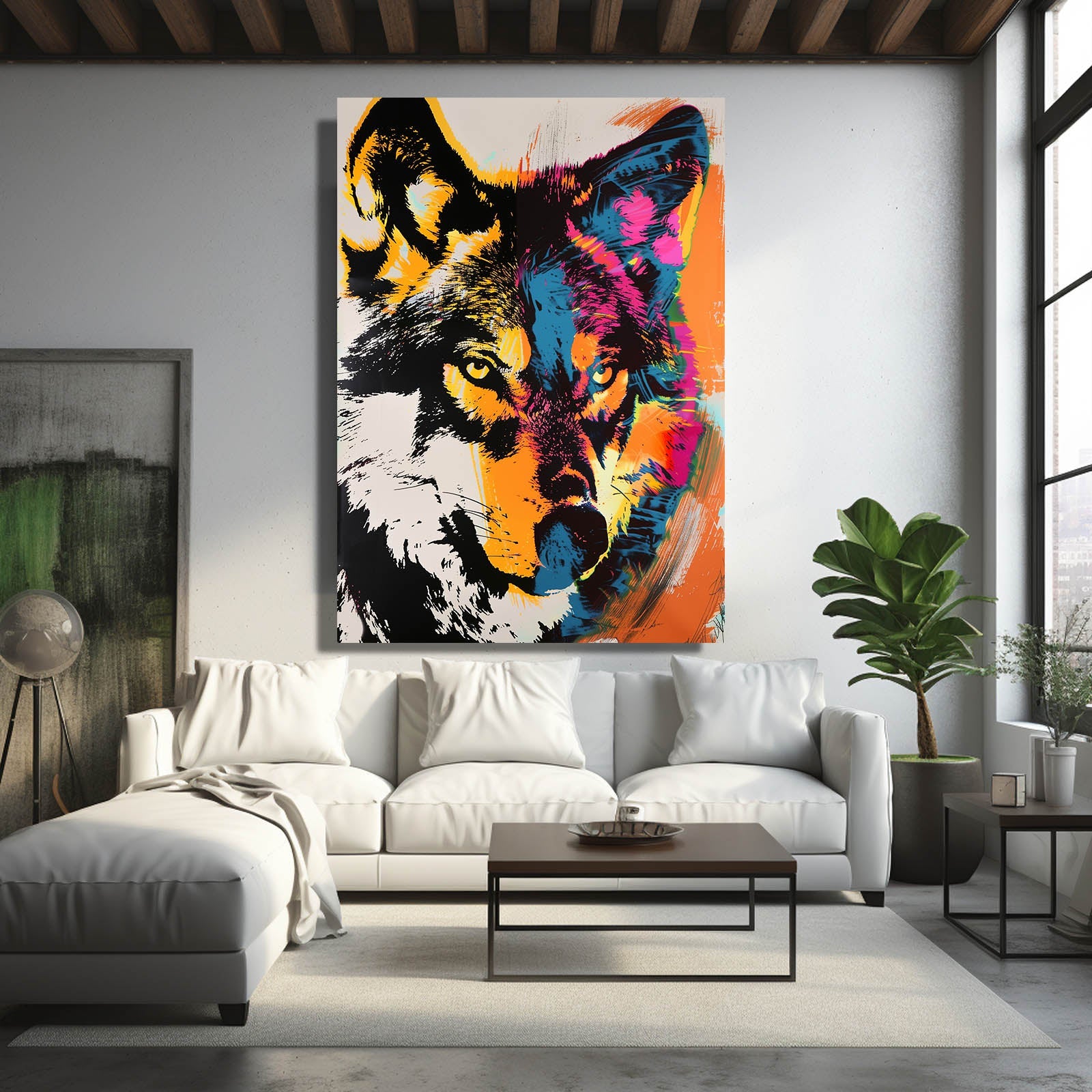 Colorful Wolf Art