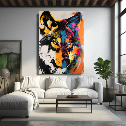 Colorful Wolf Art