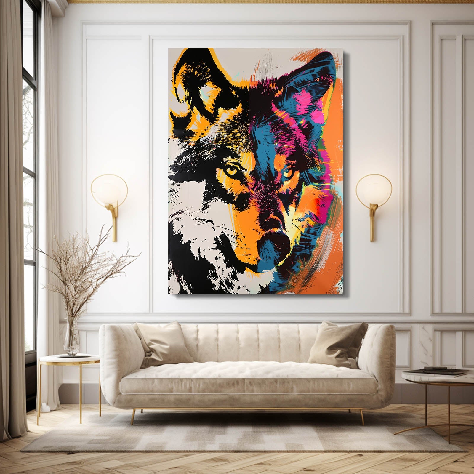 Colorful Wolf Art
