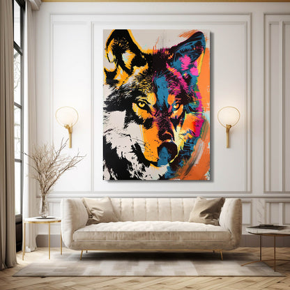 Colorful Wolf Art