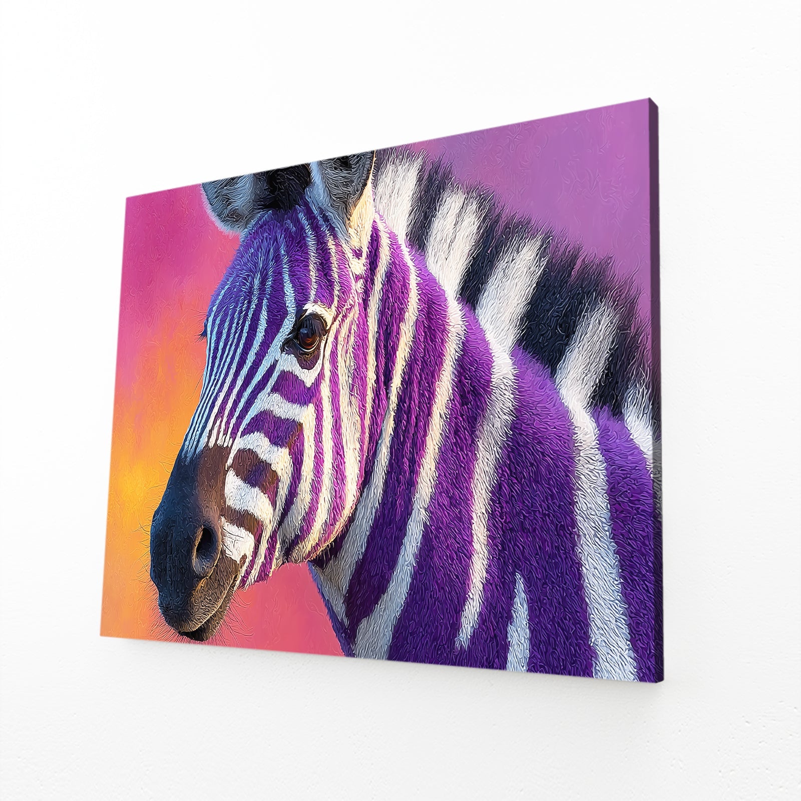 Colorful Zebra Canvas Art – colorful canvas print