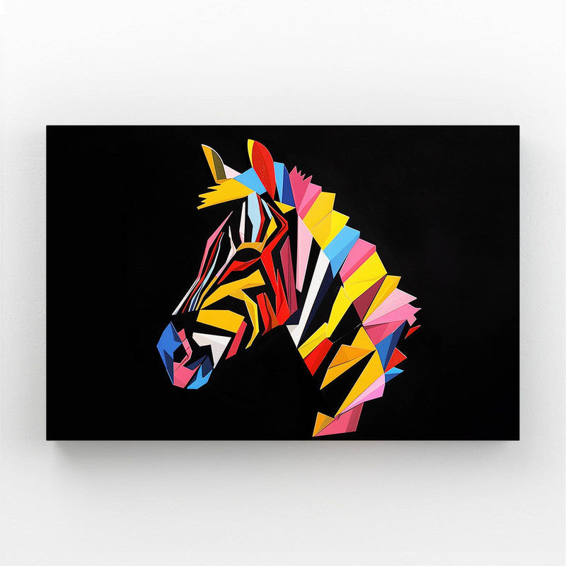 Colorful Zebra Canvas – styled in a furnished interior
