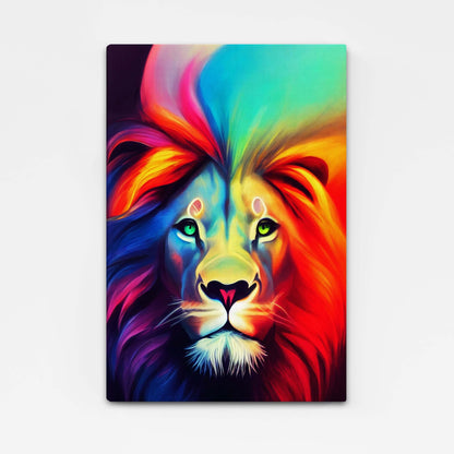 Colourful Lion Canvas