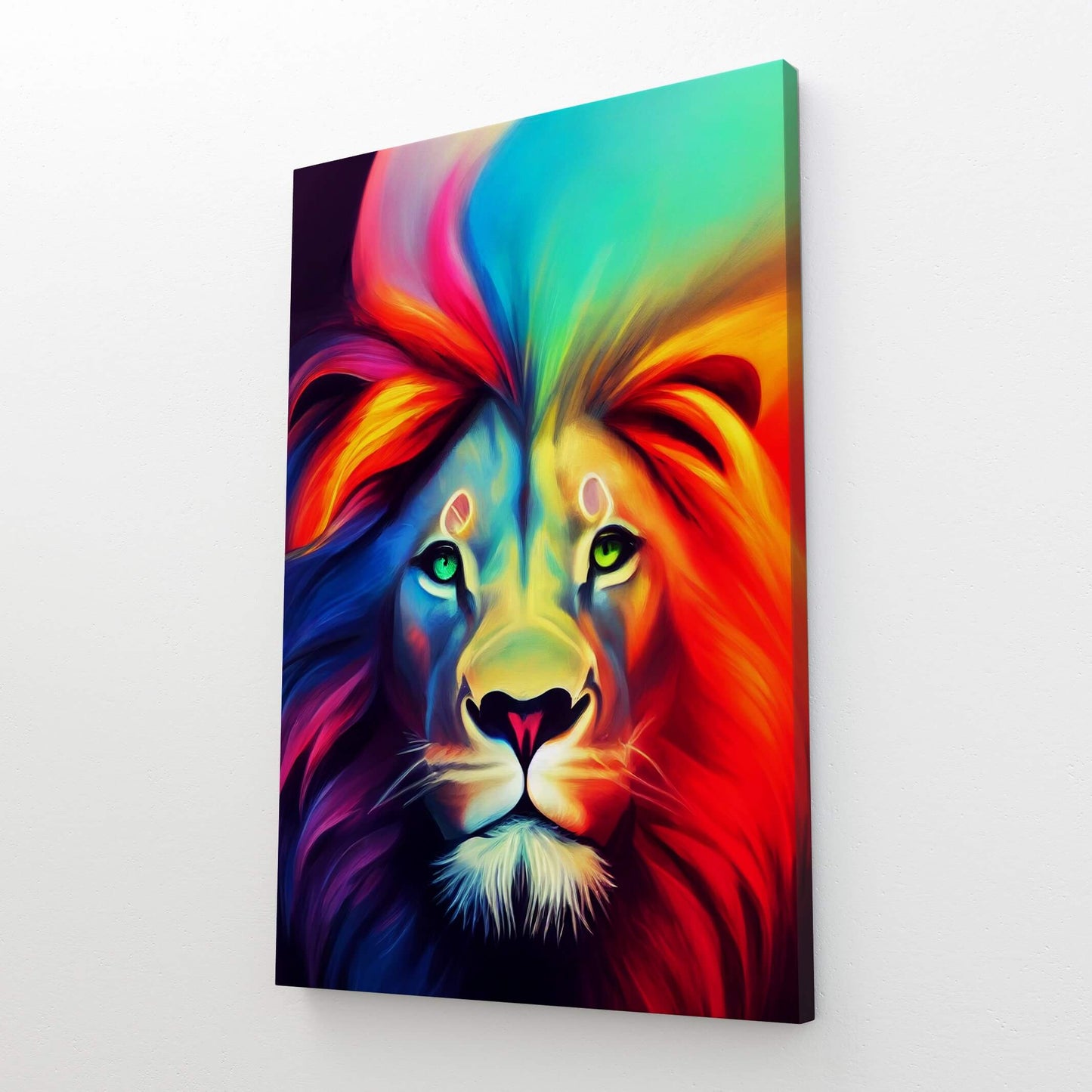 Colourful Lion Canvas