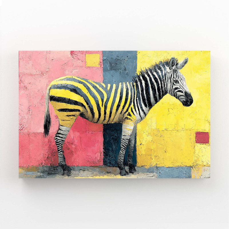 Colurful Zebra Wall Art – colurful canvas print