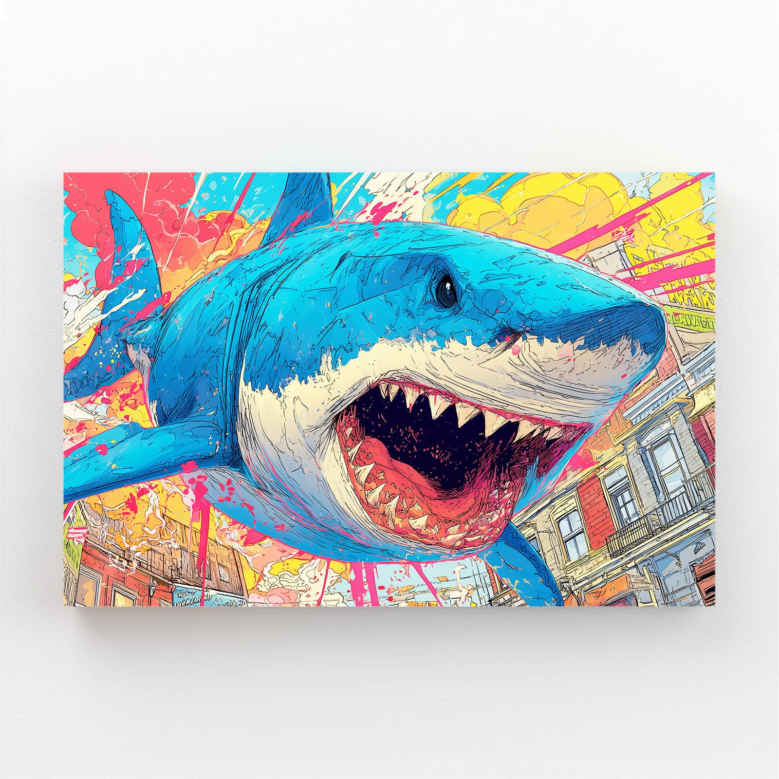 Comic Pop Art Shark Canvas – comic pop art shark canvas print