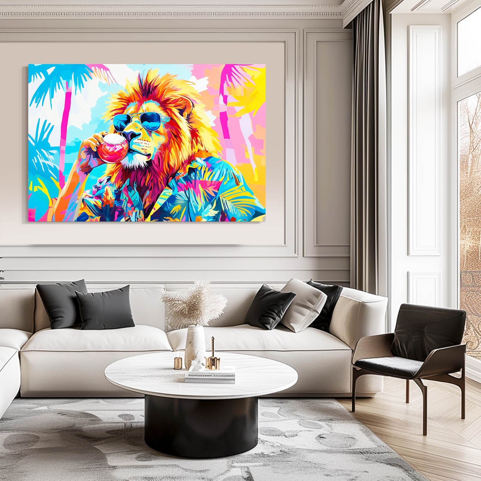 Cool Beach Lion Art