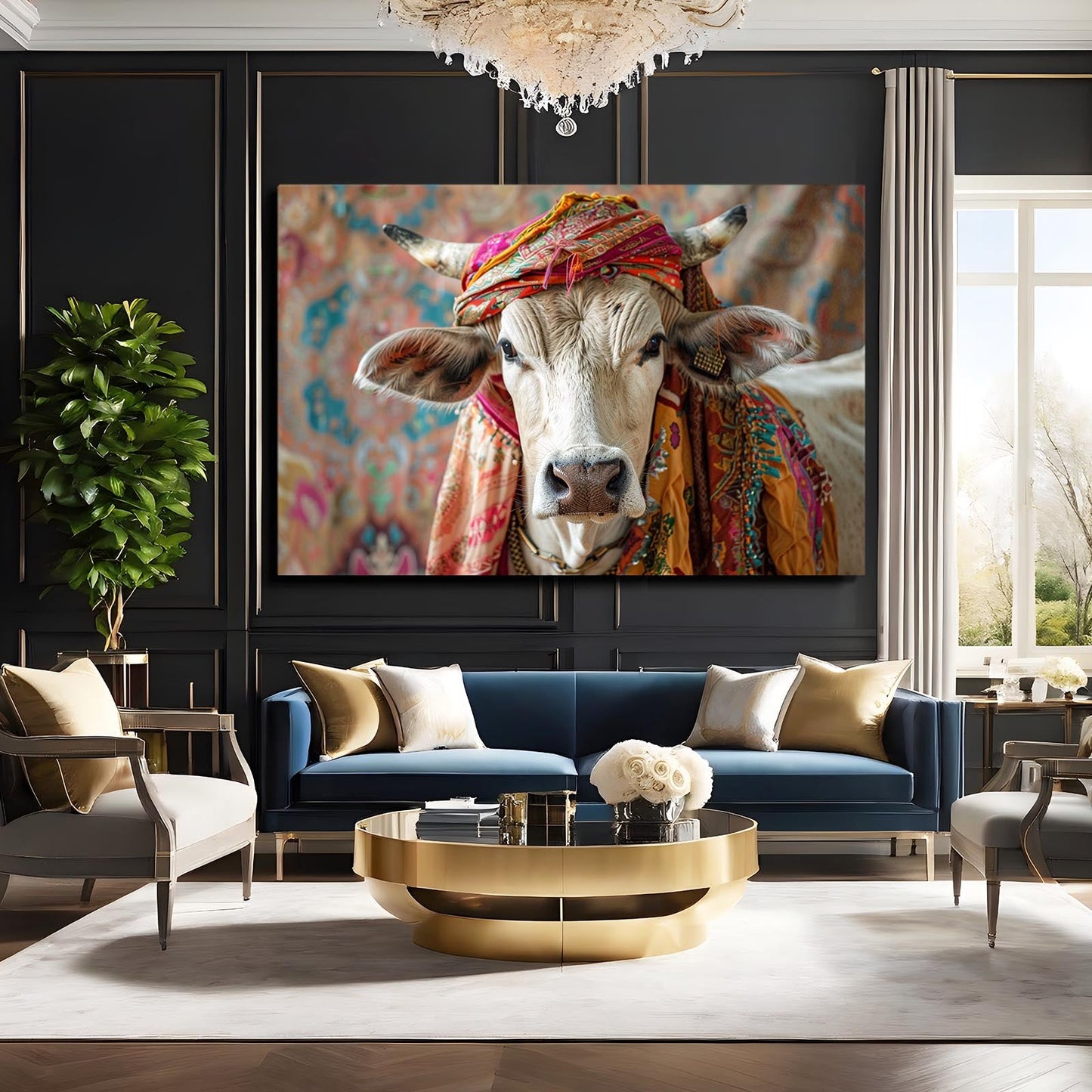 Cool Cow Prints – angled canvas view on white background