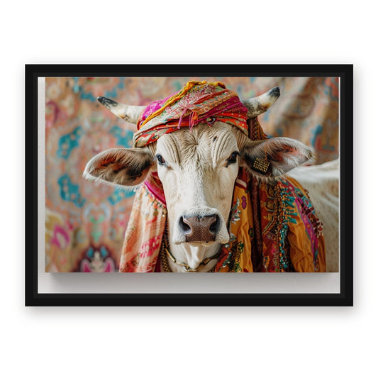 Cool Cow Prints – with Premium Black wood frame