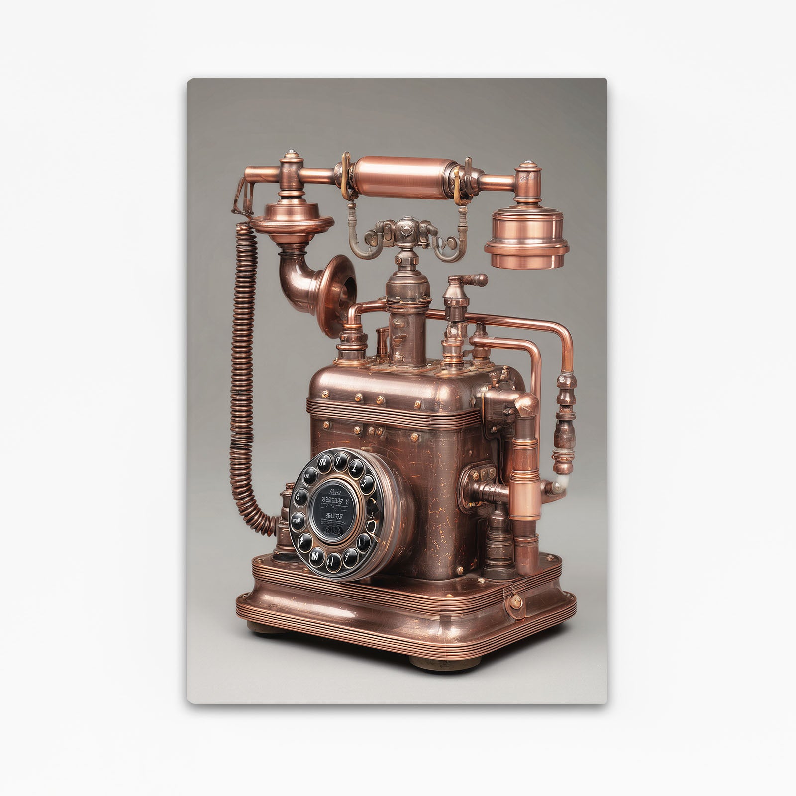 Copper Antique Telephone Steampunk Wall Art – copper antique telephone steampunk canvas print