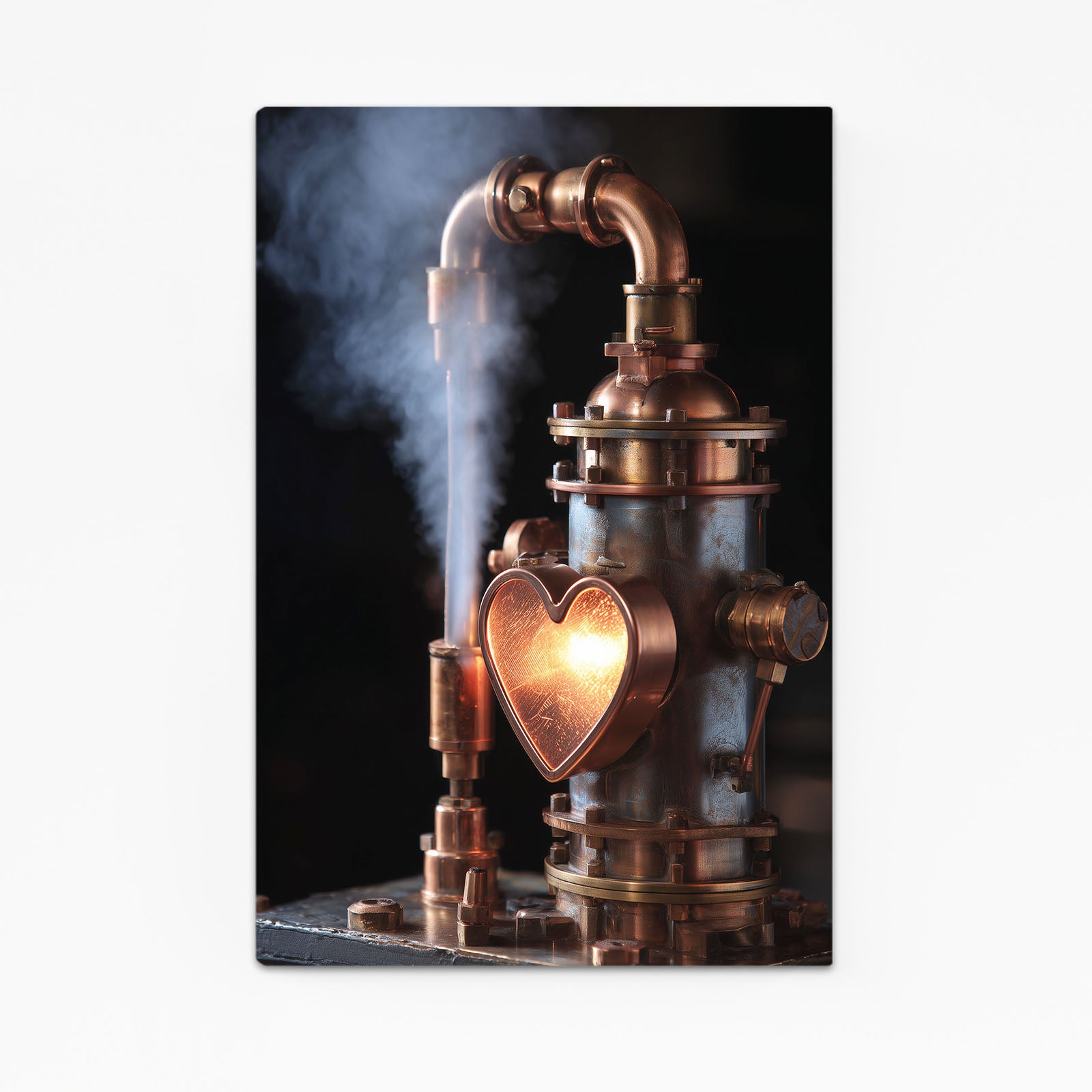 Copper Heart Still Steampunk Canvas Art – copper heart still steampunk canvas print