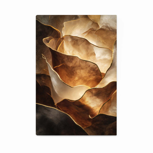 Copper Petal Folds Gold Wall Decor – copper petal folds gold canvas print