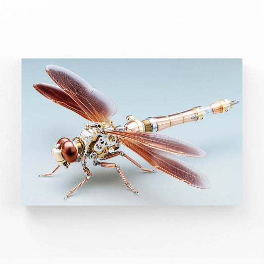 Copper Wing Dragonfly Steampunk Art – copper wing dragonfly steampunk canvas print