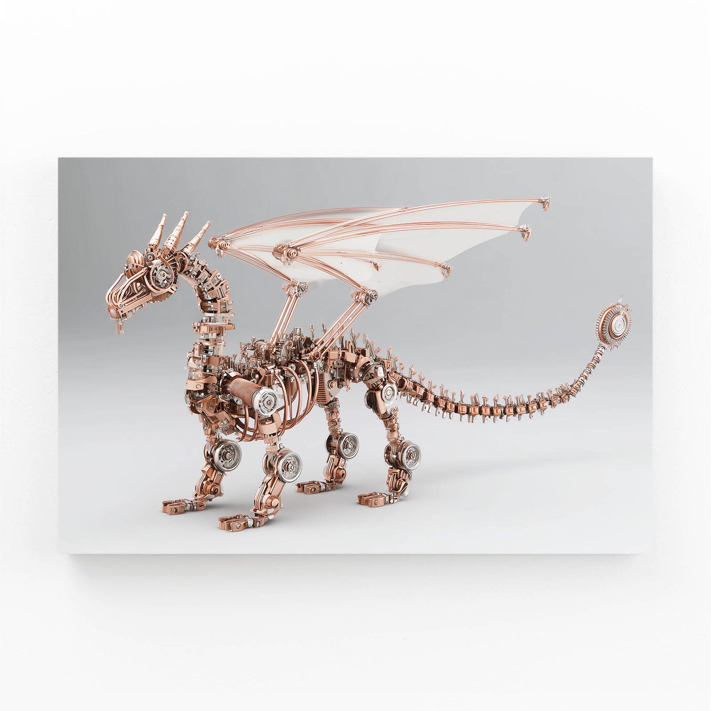 Copper Winged Dragon Steampunk Wall Decor – copper winged dragon steampunk canvas print