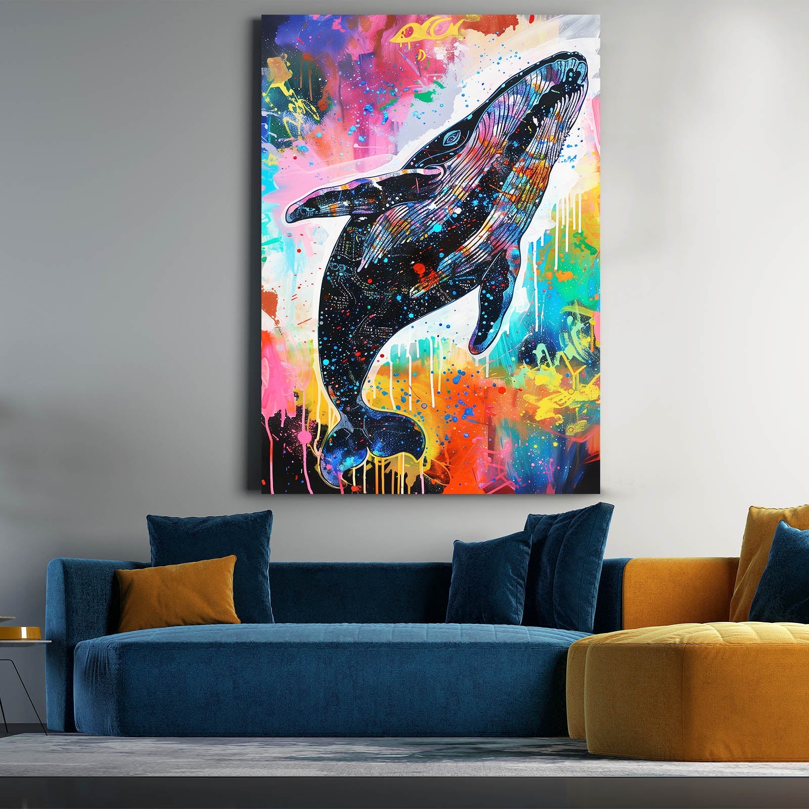 Cosmic Graffiti Whale Art