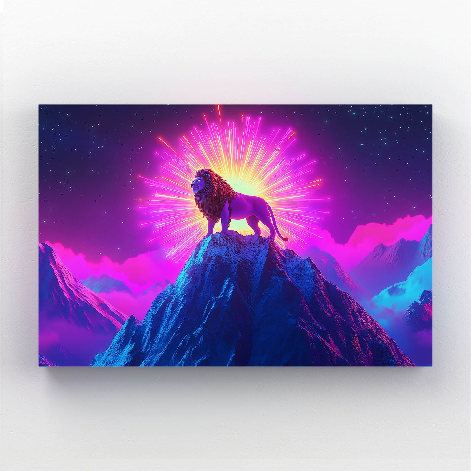 Cosmic King Lion Wall Art