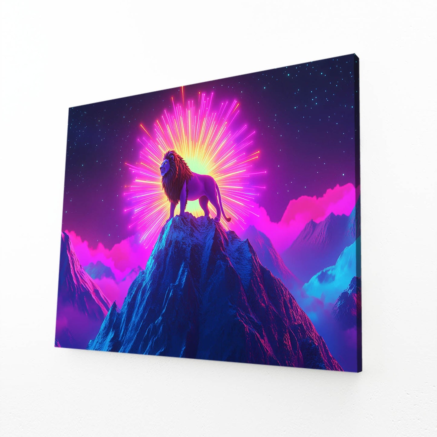 Cosmic King Lion Wall Art