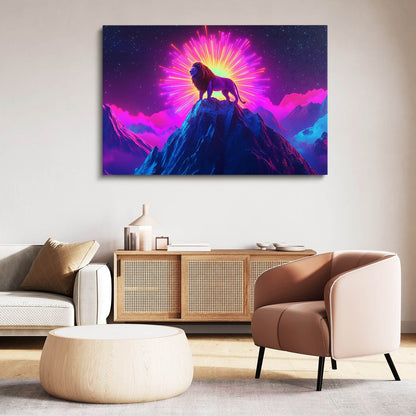 Cosmic King Lion Wall Art