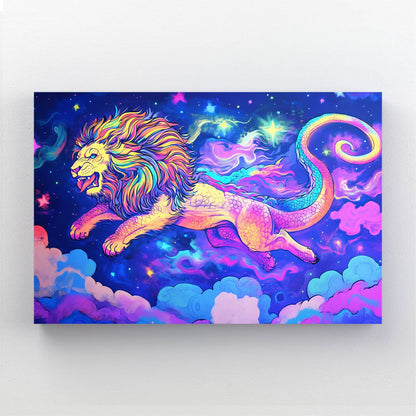 Cosmic Lion Wall Art