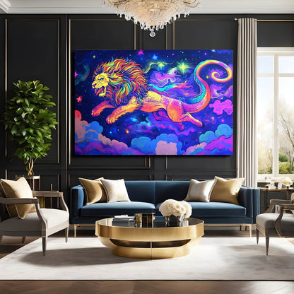 Cosmic Lion Wall Art