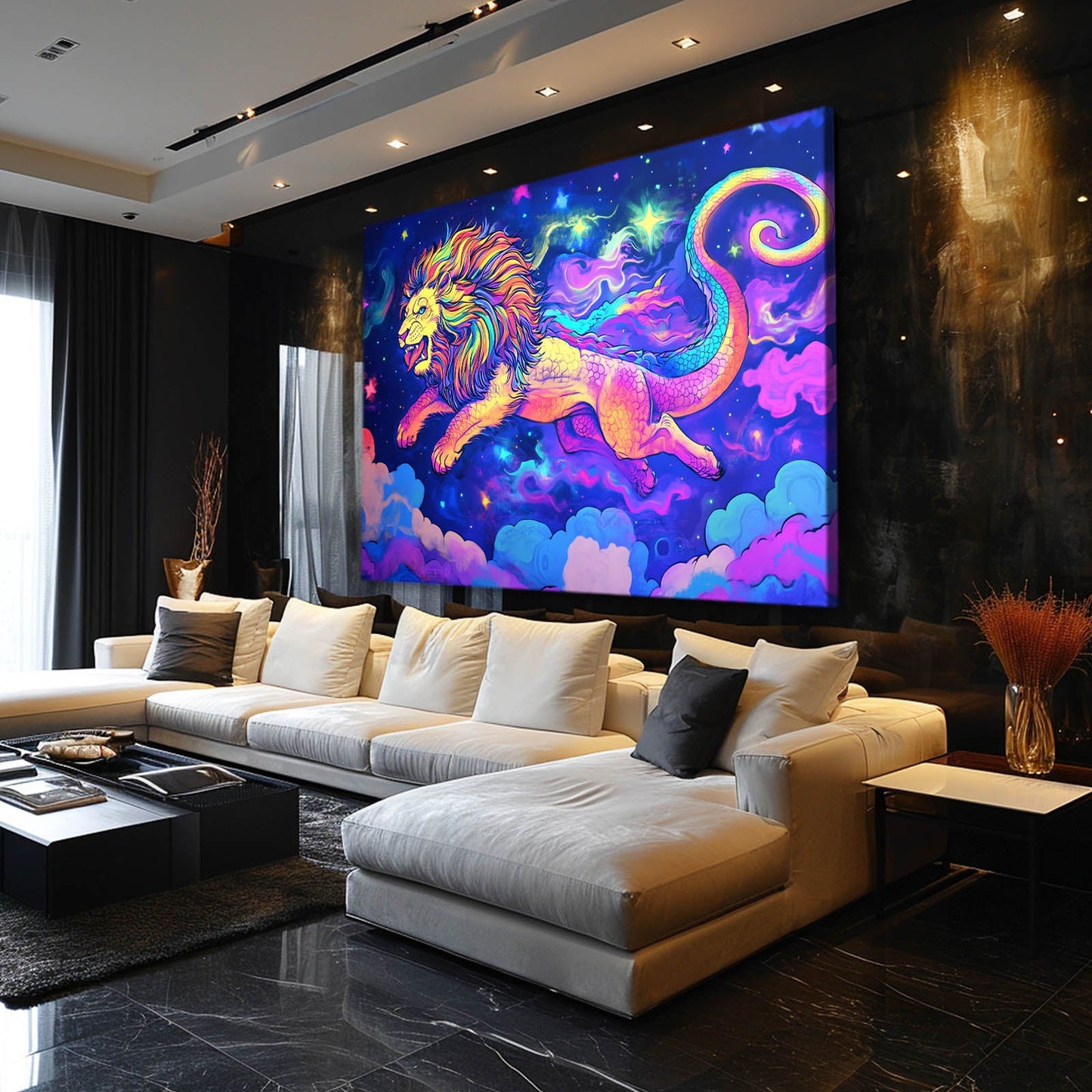 Cosmic Lion Wall Art