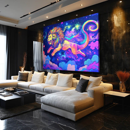Cosmic Lion Wall Art