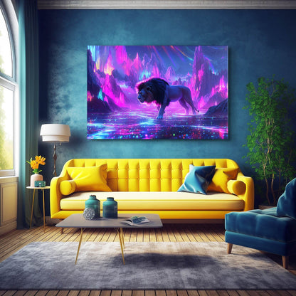 Cosmic Realm Lion Wall Art