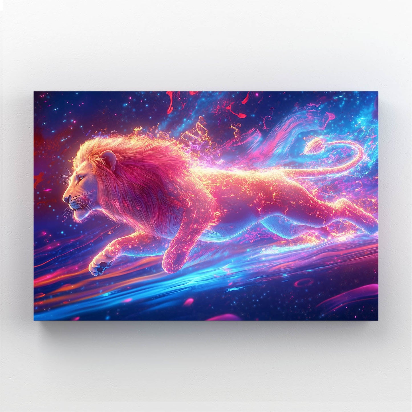 Cosmic Run Lion Wall Art