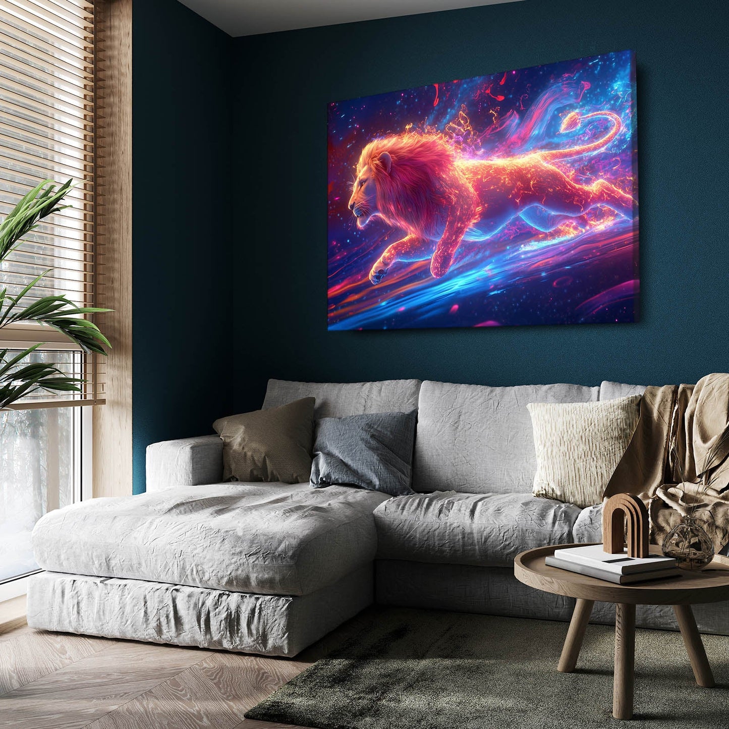 Cosmic Run Lion Wall Art
