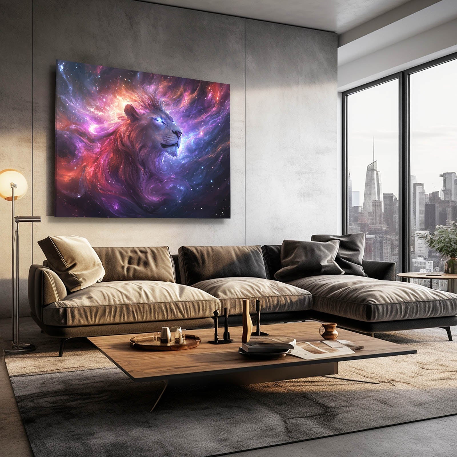Cosmic Spirit Lion Artwork