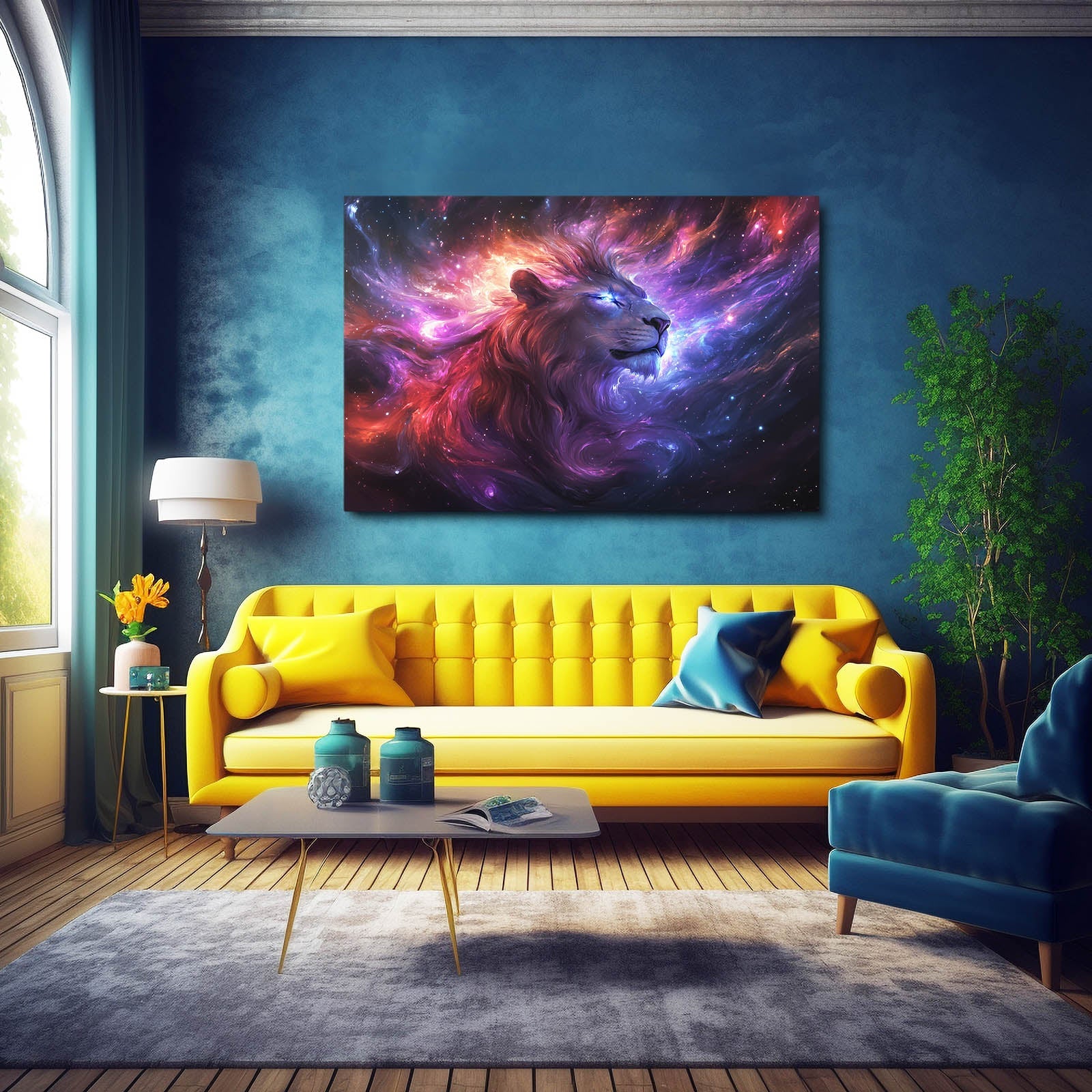 Cosmic Spirit Lion Artwork