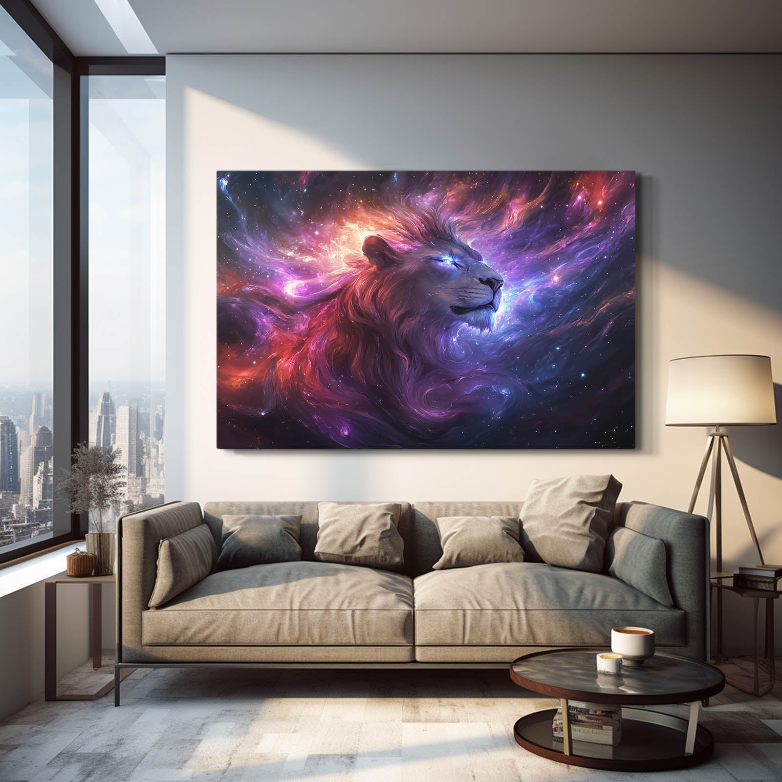 Cosmic Spirit Lion Artwork