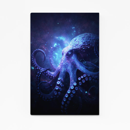 Cosmic Violet Cloud Octopus Wall Decor – cosmic violet cloud octopus canvas print