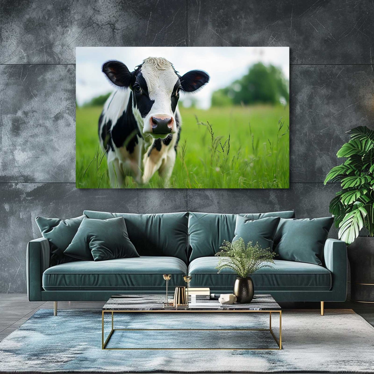 Cow Prints – angled canvas view on white background