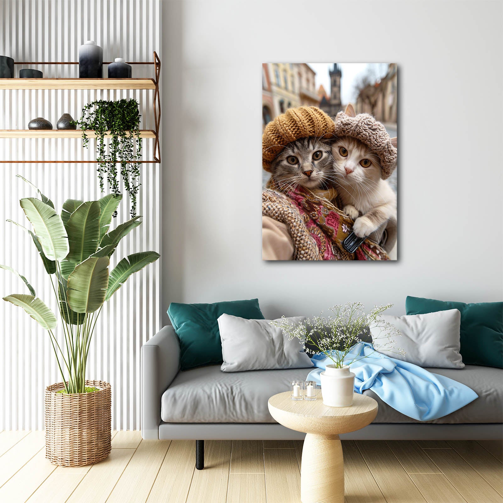 Cozy Travel Cat Wall Art