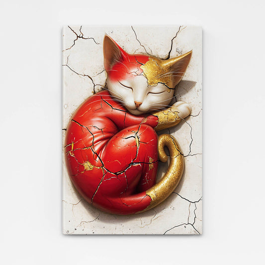 Cracked Elegance Cat Art