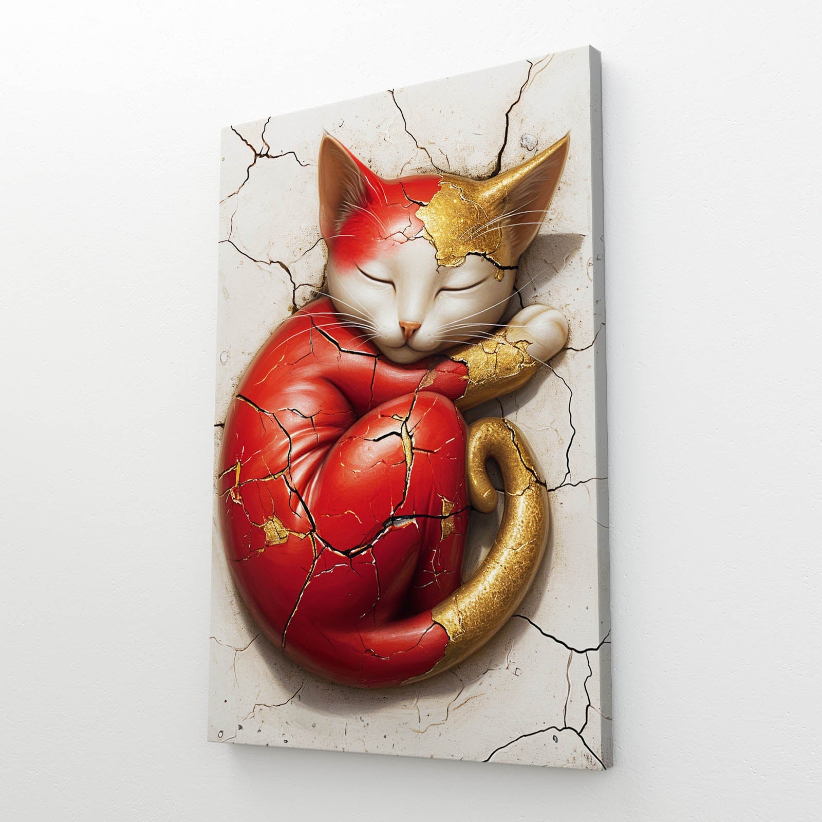 Cracked Elegance Cat Art