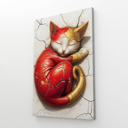 Cracked Elegance Cat Art