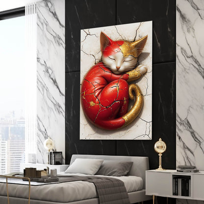 Cracked Elegance Cat Art