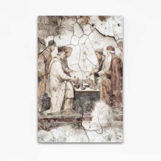 Cracked Fresco Players Chess Canvas Art – cracked fresco players chess canvas print