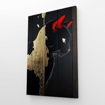 Cracked Gold Shadow Cat Art